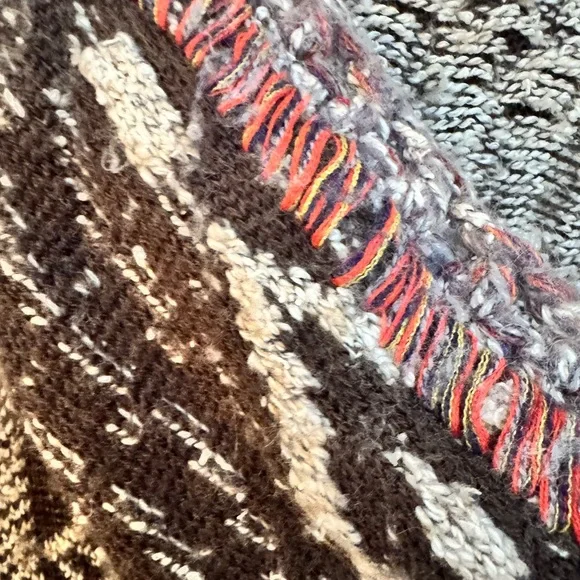 Free People Hooded Cardigan - Brown and Cream - Picture 4 of 6